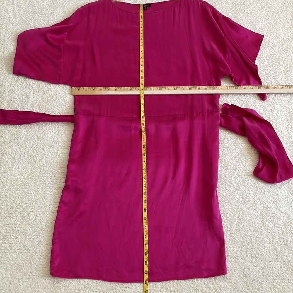 TALBOTS KIMONO SLEEVES 100% SILK POPOVER DRESS - Picture 3 of 16